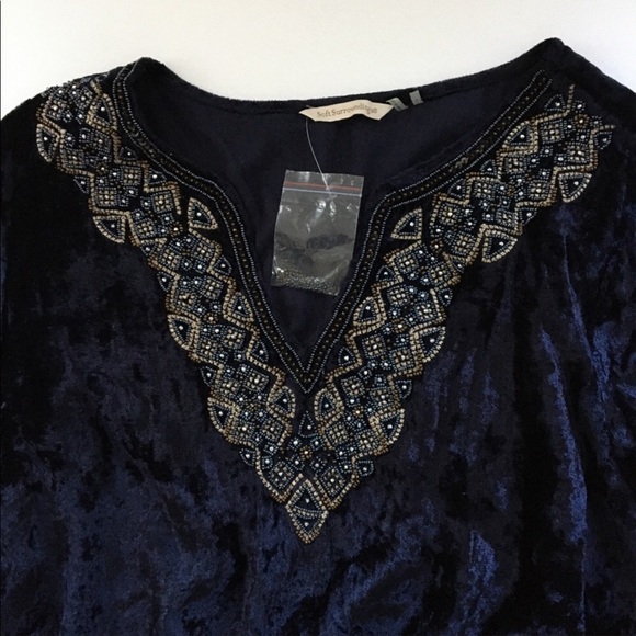 Soft Surroundings blue velvet tunic - Picture 13 of 16